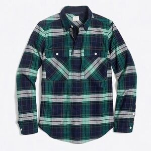 J.Crew Half Zip Flannel Sweatshirt
